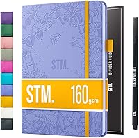 Vista 22 de Cuaderno de cuadrícula de puntos con viñetas Cuadernos diarios A5 para escritura personal, trabajo, mujeres papel grueso de 120gsm, tapa dura