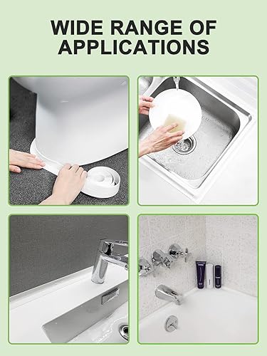 Miniatura 5 de Cinta de calafateo  Cinta autoadhesiva de PVC para sellar tina de baño, encimeras de cocina, inodoros, fregaderos de cocina, suelos de bañera y