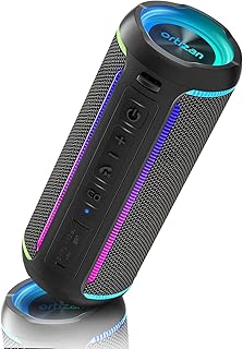 Ortizan Bluetooth Speaker, Music Box with LED Light, Bluetooth 5.3, 30 Hours Playti…