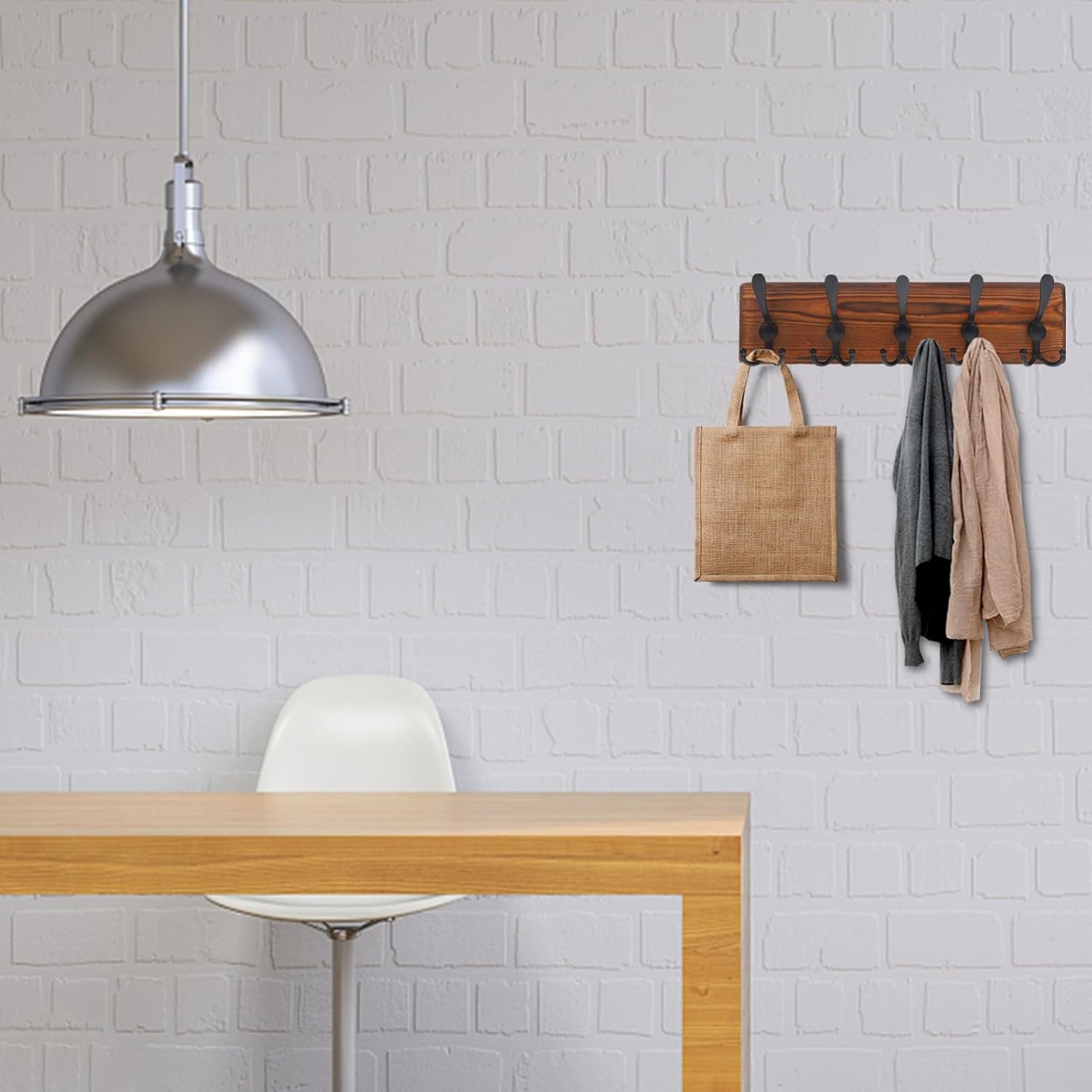 Sturdy Metal Wall Coat Rack Key Holder for Wall Hooks for Backpack Purse Coat Rack for Home Entryway