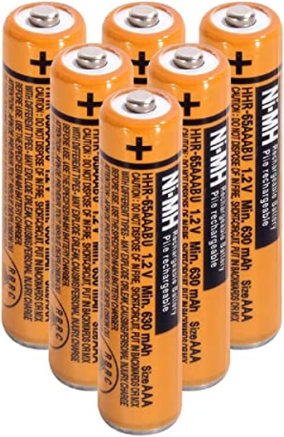 NIMH AAA Rechargeable Battery 1.2V 630mah 6Pack AAA