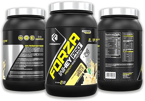 Miniatura 2 de Forzagen Whey PRO Proteína en polvo baja en carbohidratos  24 g de proteína por porción, sin azúcar añadida, sin gluten, proteína de suero premium