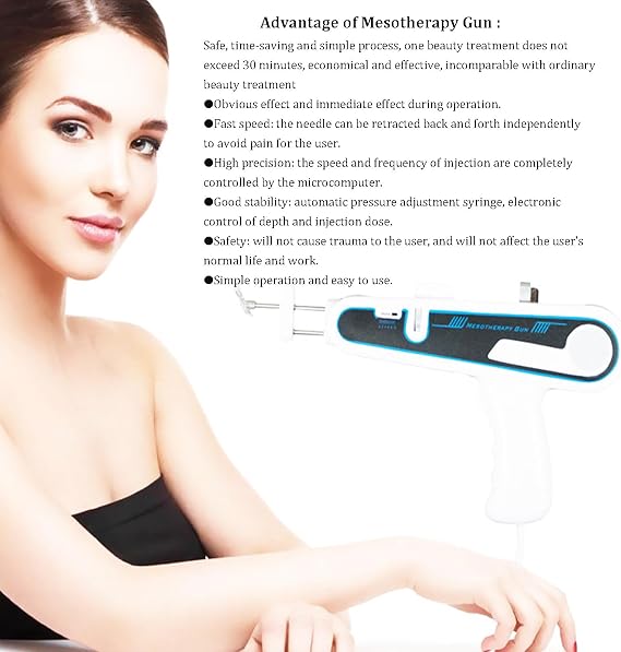 Mesotherapy Gun - Mesogun Injector, Mesogun, Moisture Atomisation Gun, Skin Rejuvenation Machine Vanadium Titanium Beauty Tool for Skin Rejuvenation,Wrinkle Removal, Body Slimming