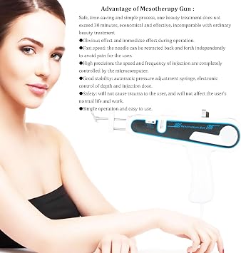 Mesotherapy Gun - Mesogun Injector, Mesogun, Moisture Atomisation Gun, Skin Rejuvenation Machine Vanadium Titanium Beauty Tool for Skin Rejuvenation,Wrinkle Removal, Body Slimming