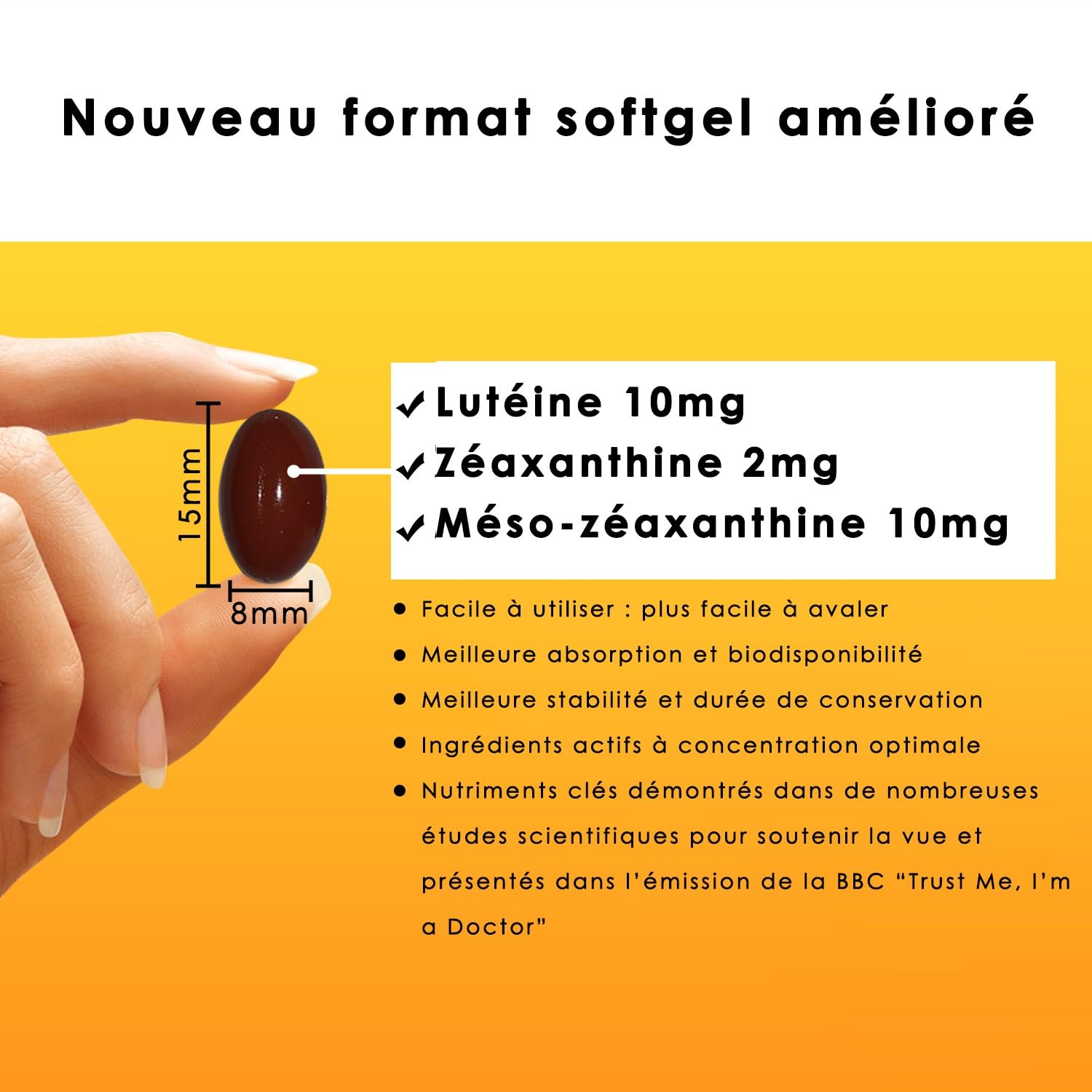 Vision Defender MAC Vitamines pour les Yeux – Caroténoïdes Triples : Lutéine 10mg, Zéaxanthine 2mg, Méso-Zeaxanthine 10mg – Soutien Vision & Santé Oculaire – 90 Gélules – Fabriqué au Royaume-Uni