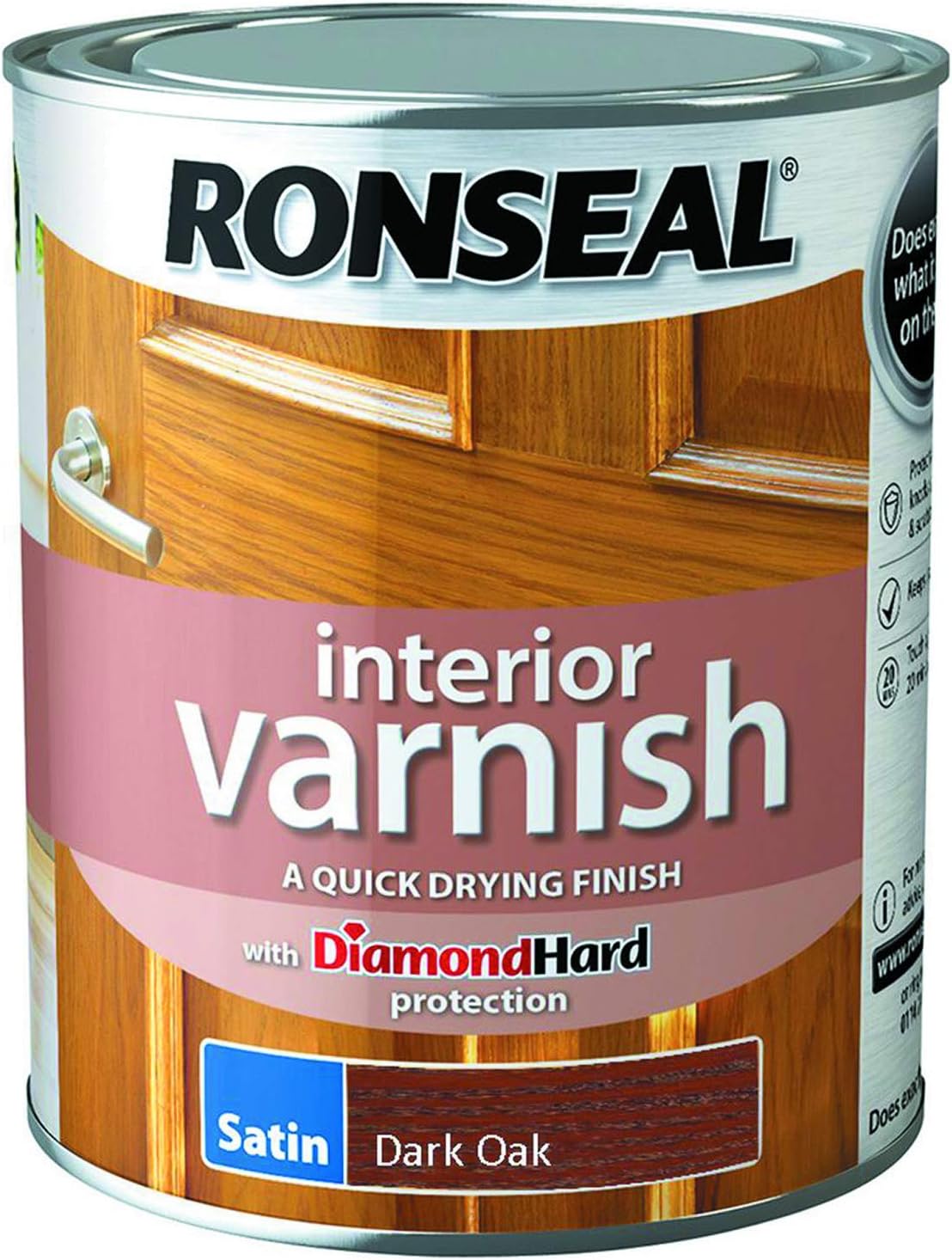 Ronseal Interior Varnish Dark Oak Satin 750ml Amazon.co.uk DIY & Tools