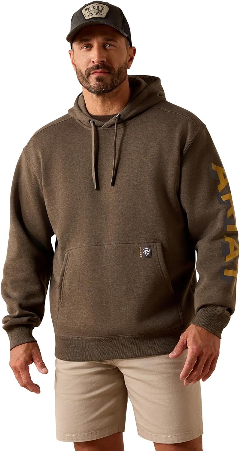 ARIAT Men's Rebar Lightweight Logo Hoodie