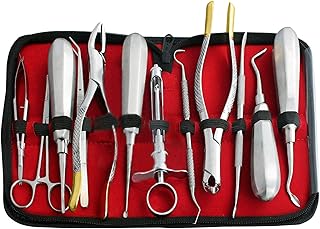PRECISE CANADA German Grade Set of 12 Pcs Dental Extracting Elevators Forcep Kit