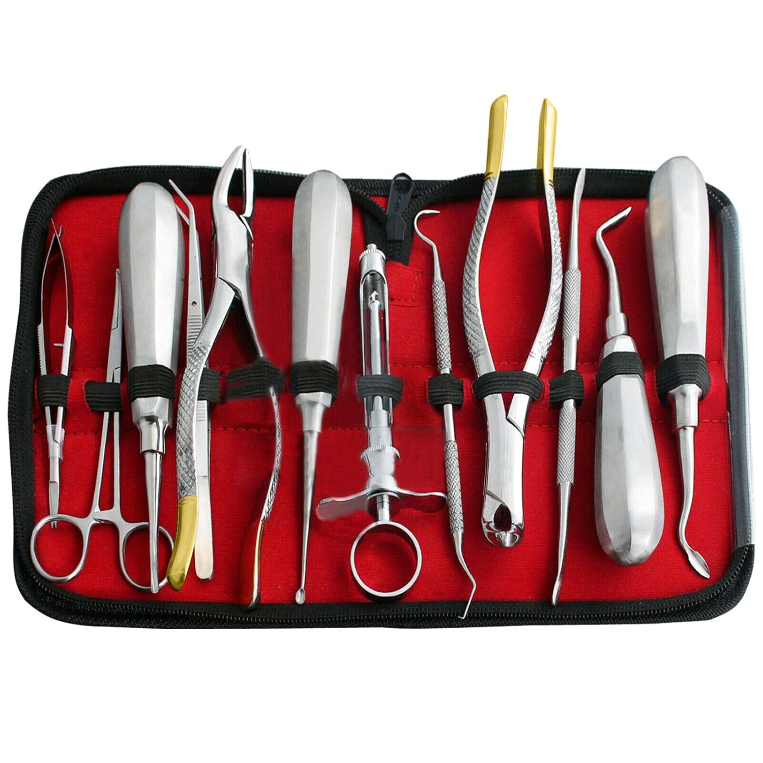 German Grade Set of 12 Pcs Dental Extracting Elevators Forcep Kit