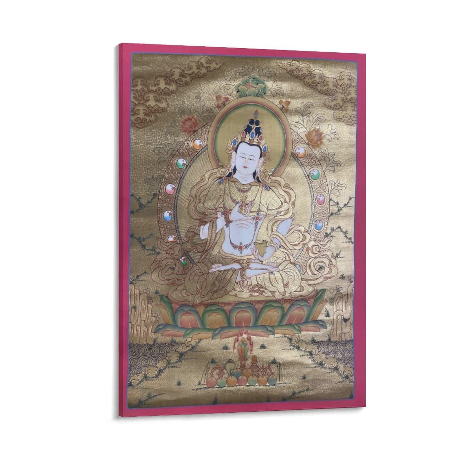 Vajrasattva Buddismo Religione Meditazione Poster Buddha Bodhisattva Decorazione per la casa Poster arte da parete Camera da letto Decorativa Stanza Estetica 40 x 60 cm