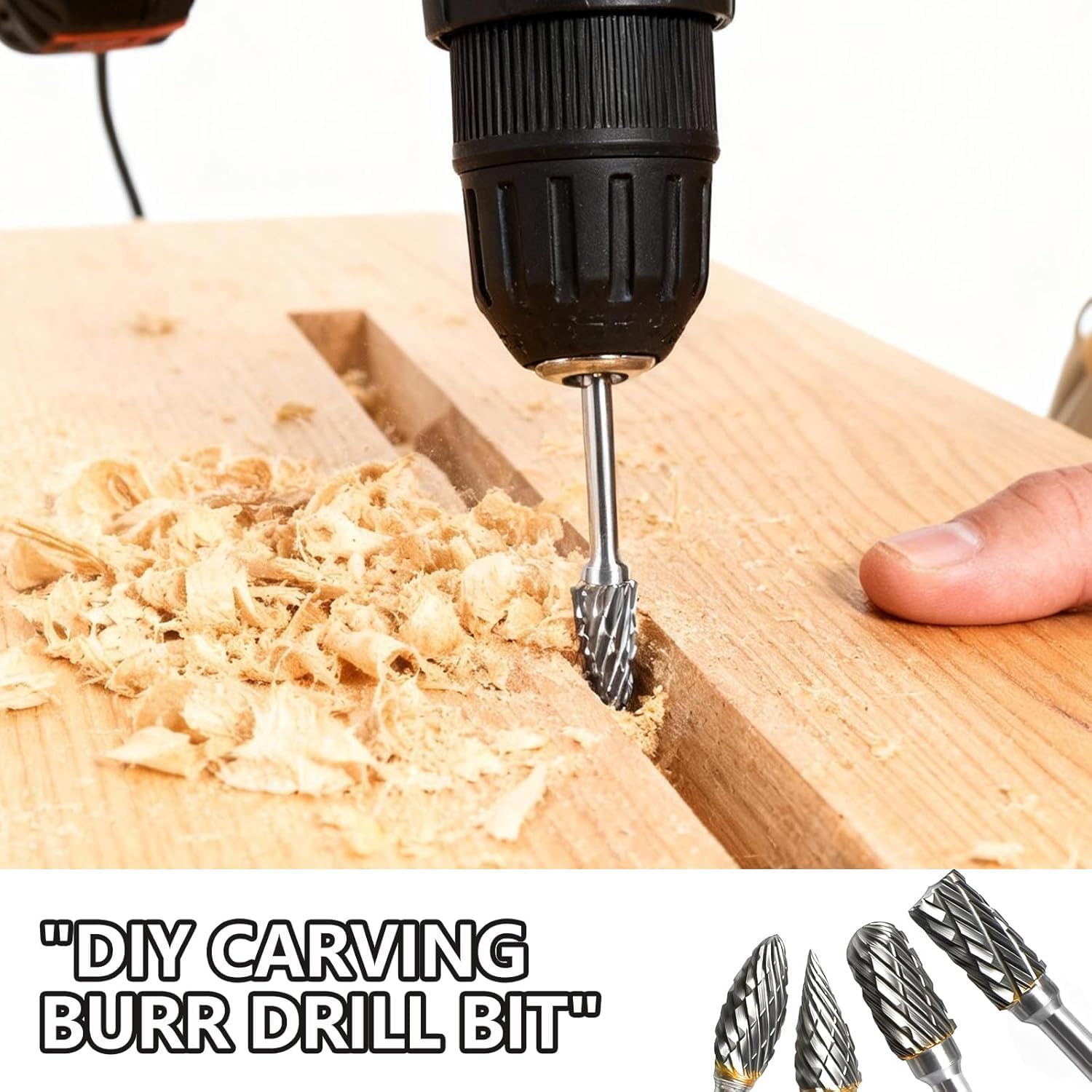 Lang Hartmetall Frässtifte, 4 StüCk 6mm Schaft Wolframstahl Fräser Metallfräser Bohrer Für Bohrmaschine, Schleifmaschine, Hartmetallfräser Rotary Burr Set Für Holz Metall Schnitzen, Gravur, Bohren