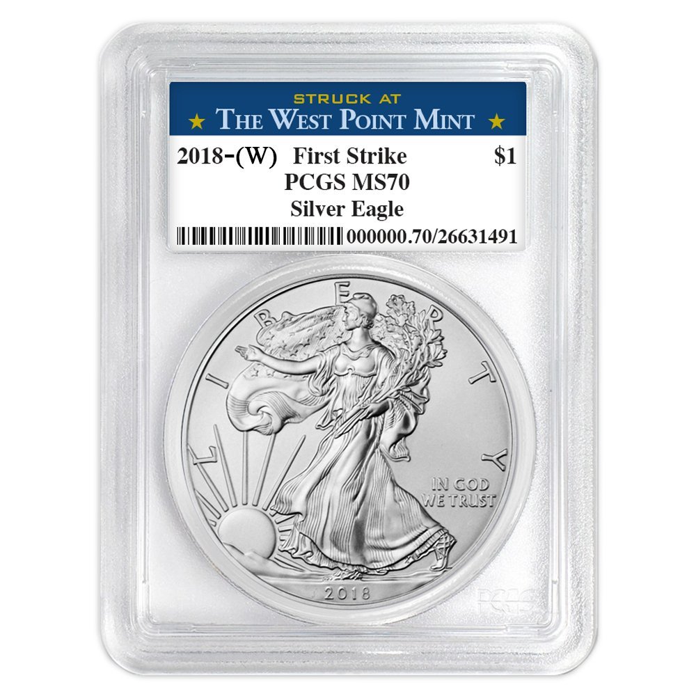 2018 Silver Eagle 2018 W PCGS MS-70 Silver Eagle $1 MS-70 PCGS MS
