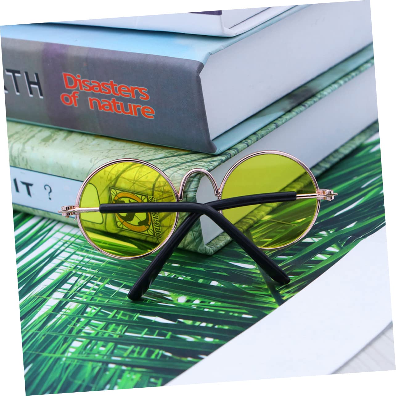 BESPORTBLE Small Breed Dog Cat Fashion Sunglasses Metal Frame Stylish Pet Eyewear