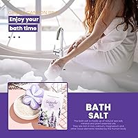 Vista 5 de Cestas de regalo de spa para mujer, 11 piezas, juego de regalo de baño de lavanda con loción corporal, aceite esencial, cestas de spa relajantes