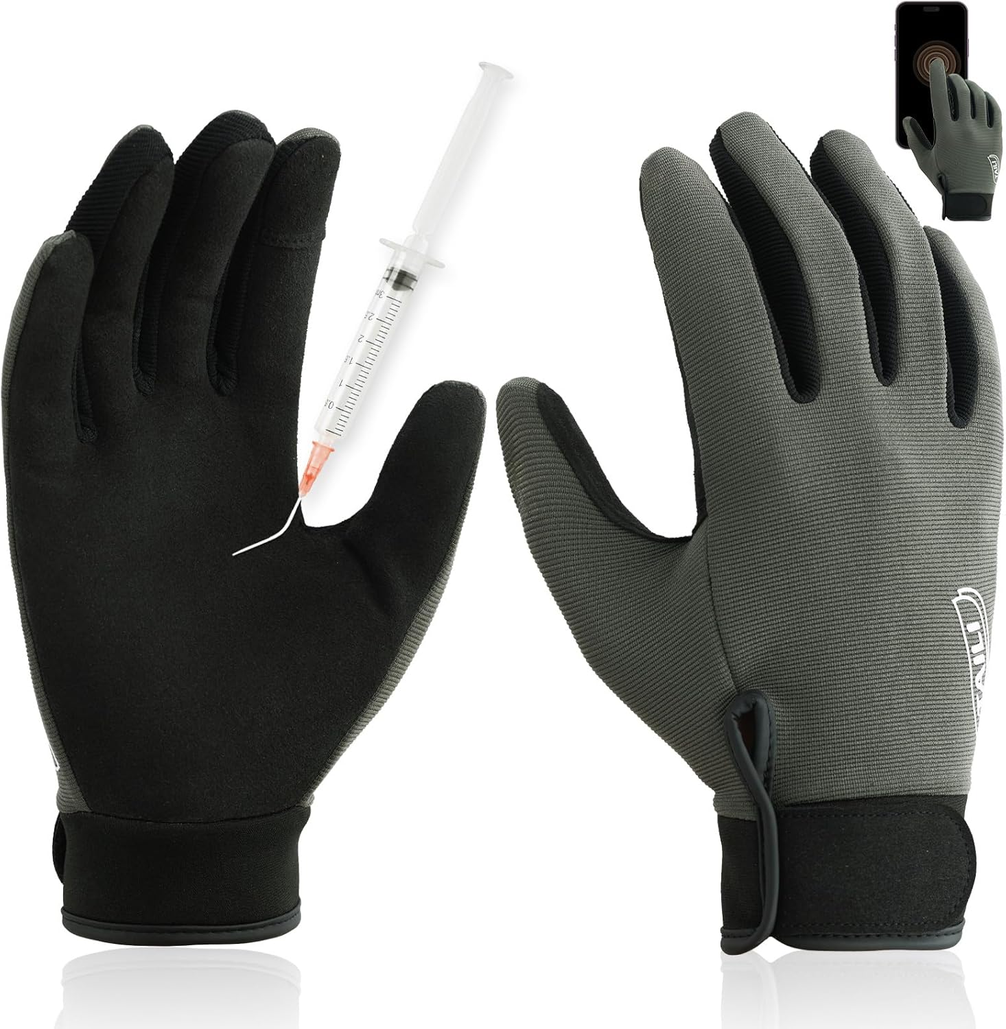 TAILI Level 2 Needlestick, Level 5 Puncture Resistant Work Gloves, Feather-Light Comfort, Grip Enhanced Cut Resistant Gloves for Gardening, Carving, Fishing, Breathable and Touchscreen Compatible, M