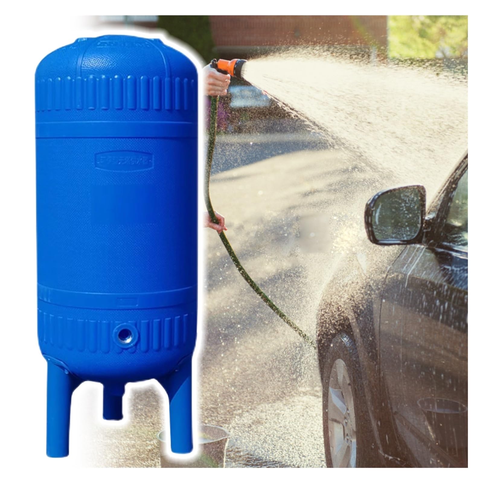Serbatoio a Pressione Automatico in plastica PE, Torre d'Acqua da 10/30/40/50/80 Litri, Serbatoio di accumulo pressurizzato per Lavaggio Auto/irrigazione Giardino/Acqua Potabile per Animali