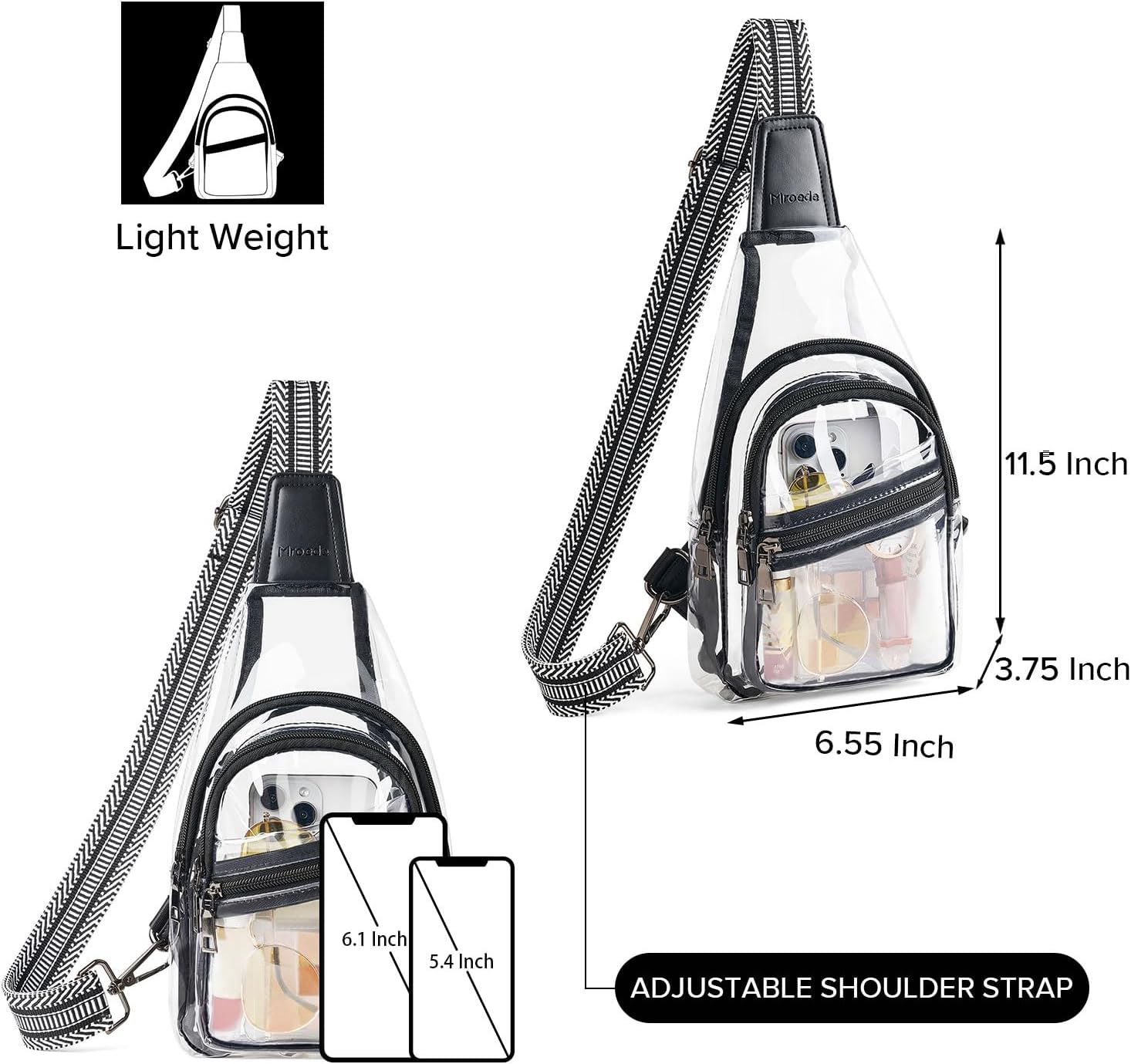 Clear Bag for Stadium Events Approved Clear Purses for Women Crossbody Transparent Bag Stadium Bags for Concert Sport - Image 4