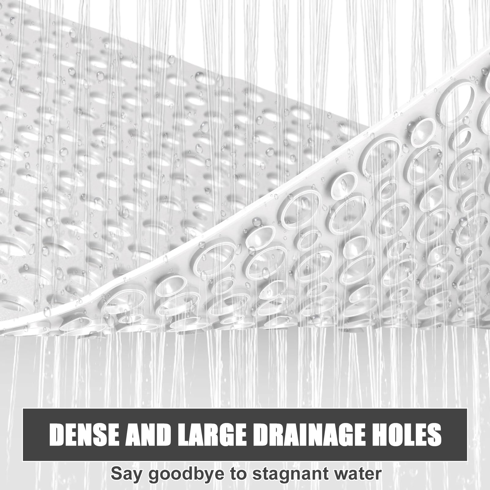 Square Shower Mat Non Slip Anti Mould: 70 x 70 cm Large Shower Mat for Inside Walk-in Shower Tray - Image 3