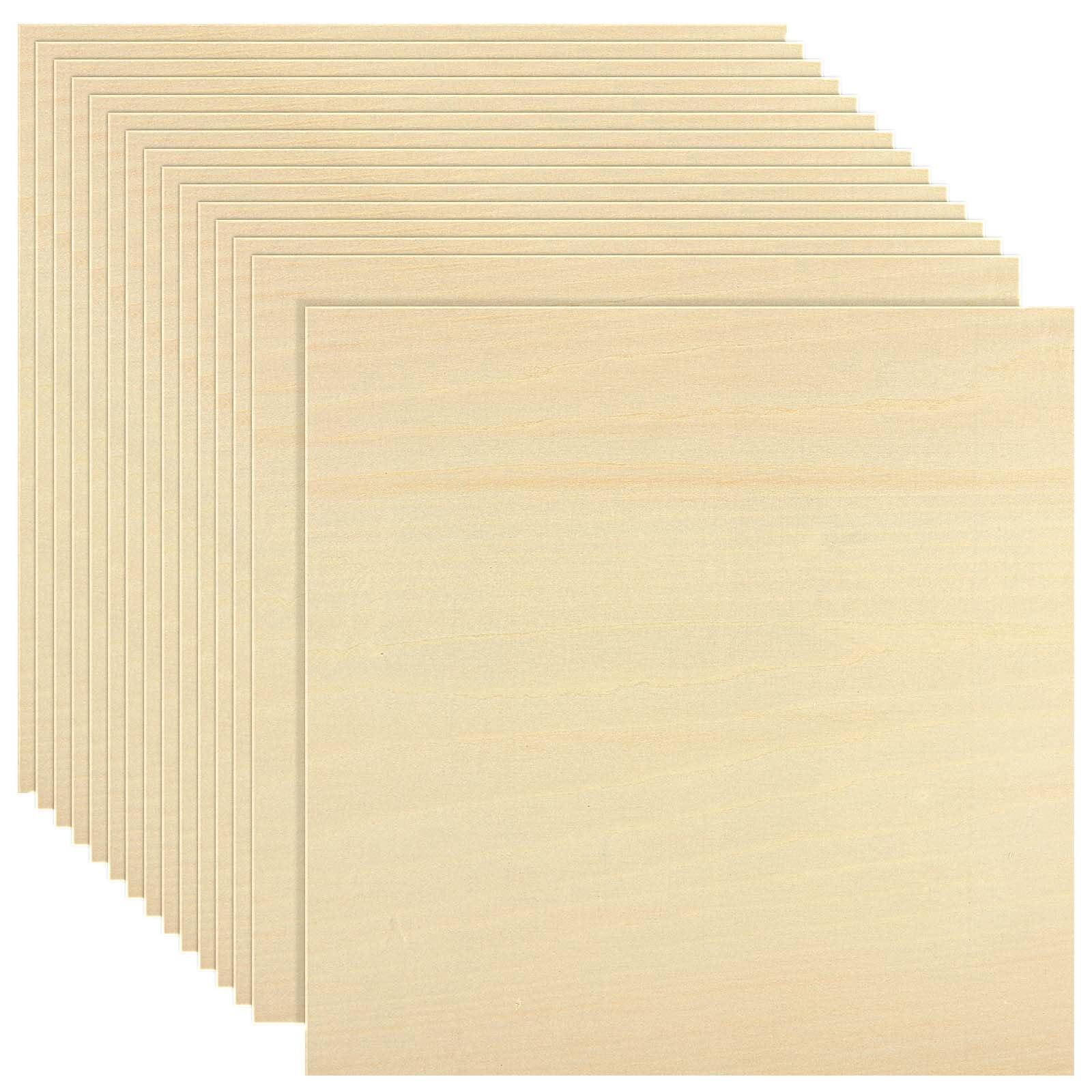 AHAQU A3 Plywood Sheets 15pcs Unfinished Lime Wood Sheets 420