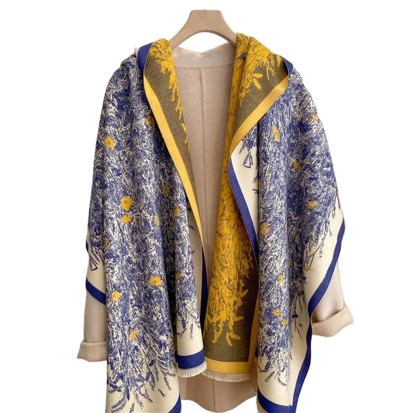 Zonto Bufanda Espesa Invierno para Mujeres Bufanda Bufanda Floral Chal Y Envoltura Manta De Cajas De Cachemira