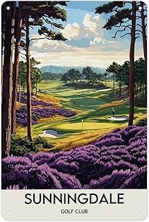 Aluminum Sign 12 X 8 Inch - Sunningdale Golf Club Poster (2) -Suitable For Home, Living Room, Bedroom, Office, Cafe,Bar,Restaurants, Hotels Decoration30*20cm