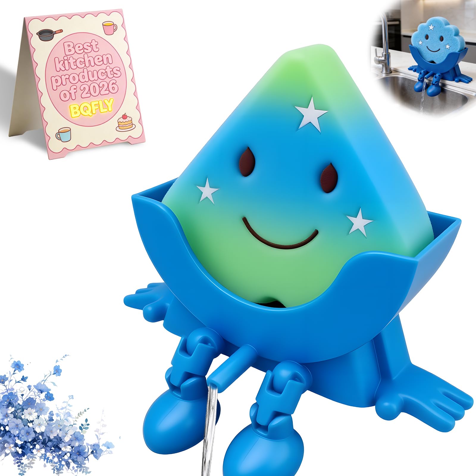 Cute Cartoon Sponge Holder - Brighten Your Sink! -1 Cute Cartoon Sponge Holder - Brighten Your Sink! -1