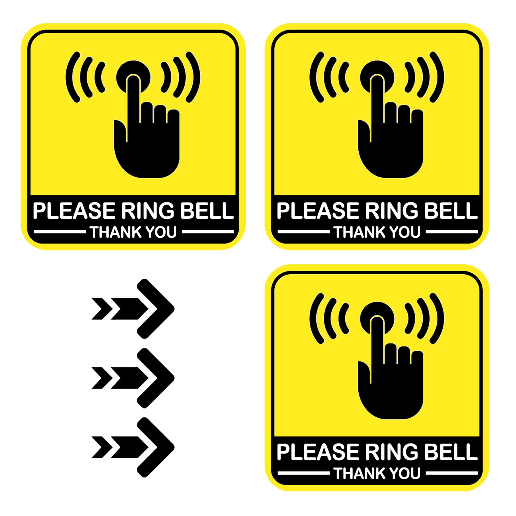 DAGUI Cartello "DELIVERIES PLEASE RING DOORBELL" – Alluminio 25x18 Cm – Antiruggine Per Esterni