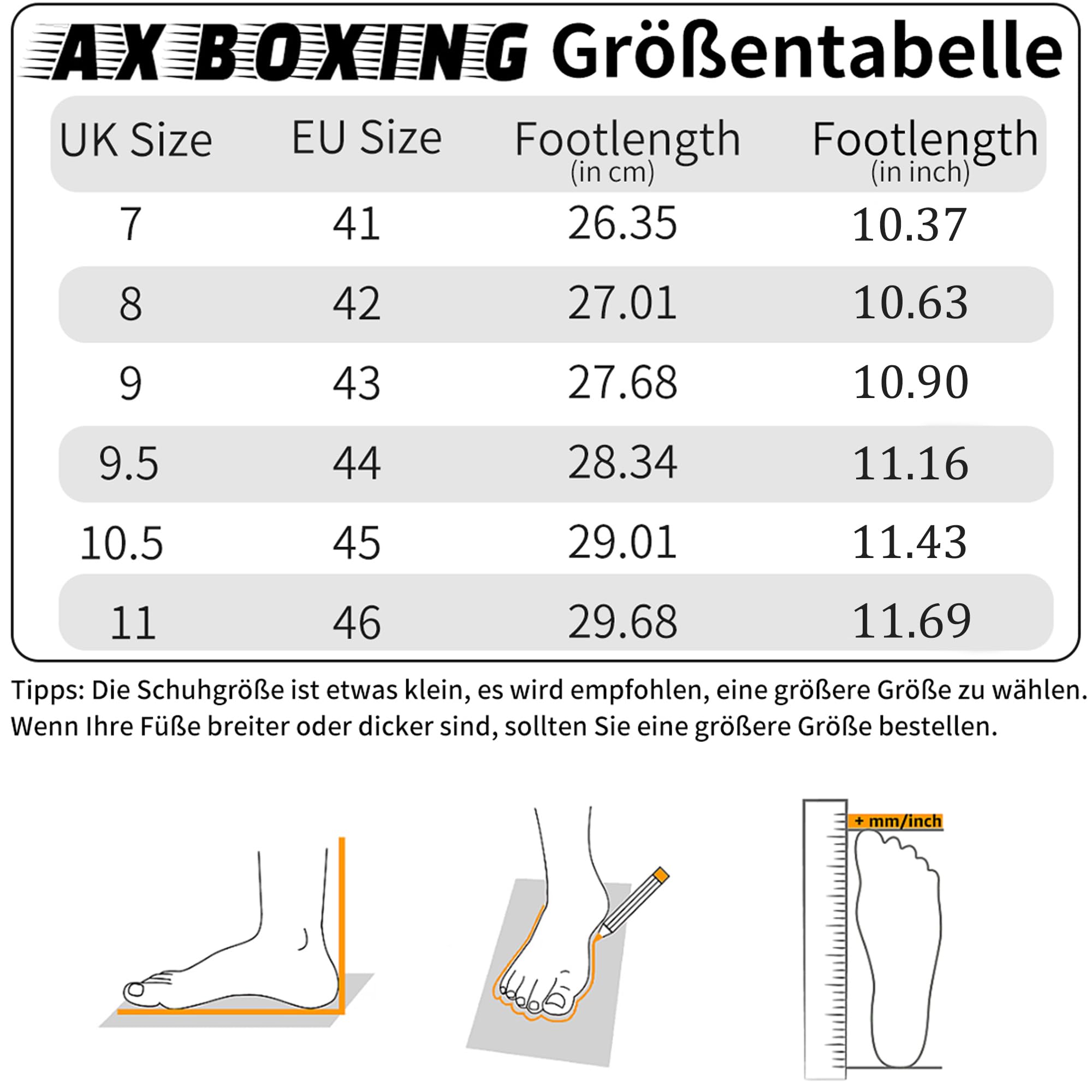 AX BOXING Winterschuhe Herren Gefüttert Winterstiefel Warm Wanderschuhe Draussen Winterboots Rutschfeste Wanderstiefel Schneestiefel Trekkingschuhe Größe 41-46 EU