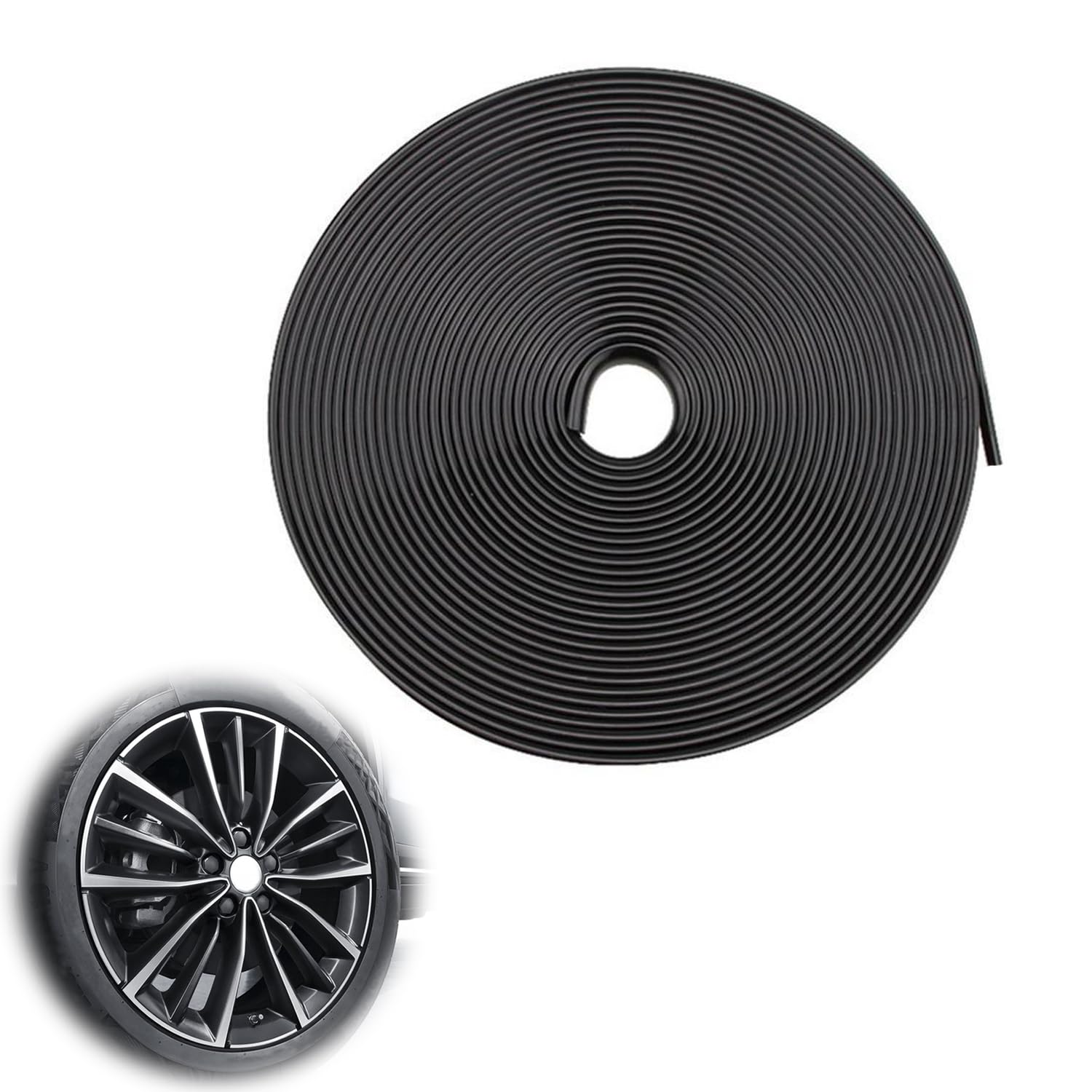 SIGANDGRim Protectors for Alloy Wheels,Self-Adhesive Car Wheel Protection Ring, 8m/Roll Car Alloy Wheel Protector Strips, Fashionable Car Rim Tire Scratch Resistance Tape