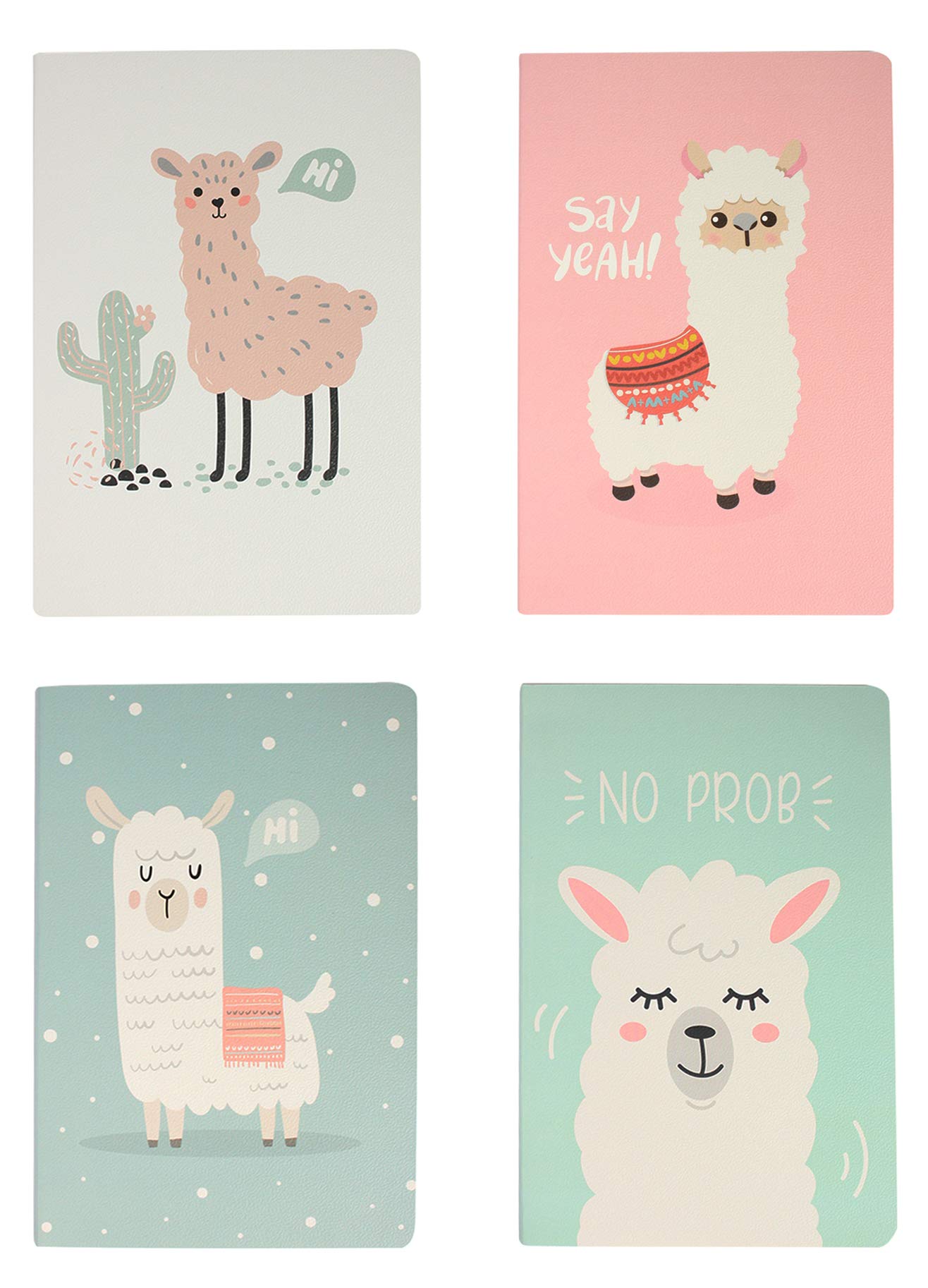 Emartbuy Llama Soft Cover Exercise Book Diary Notebook Notepad Writing Journal Ruled B5 Size 32 Sheets (64 Pages) - Set of 40