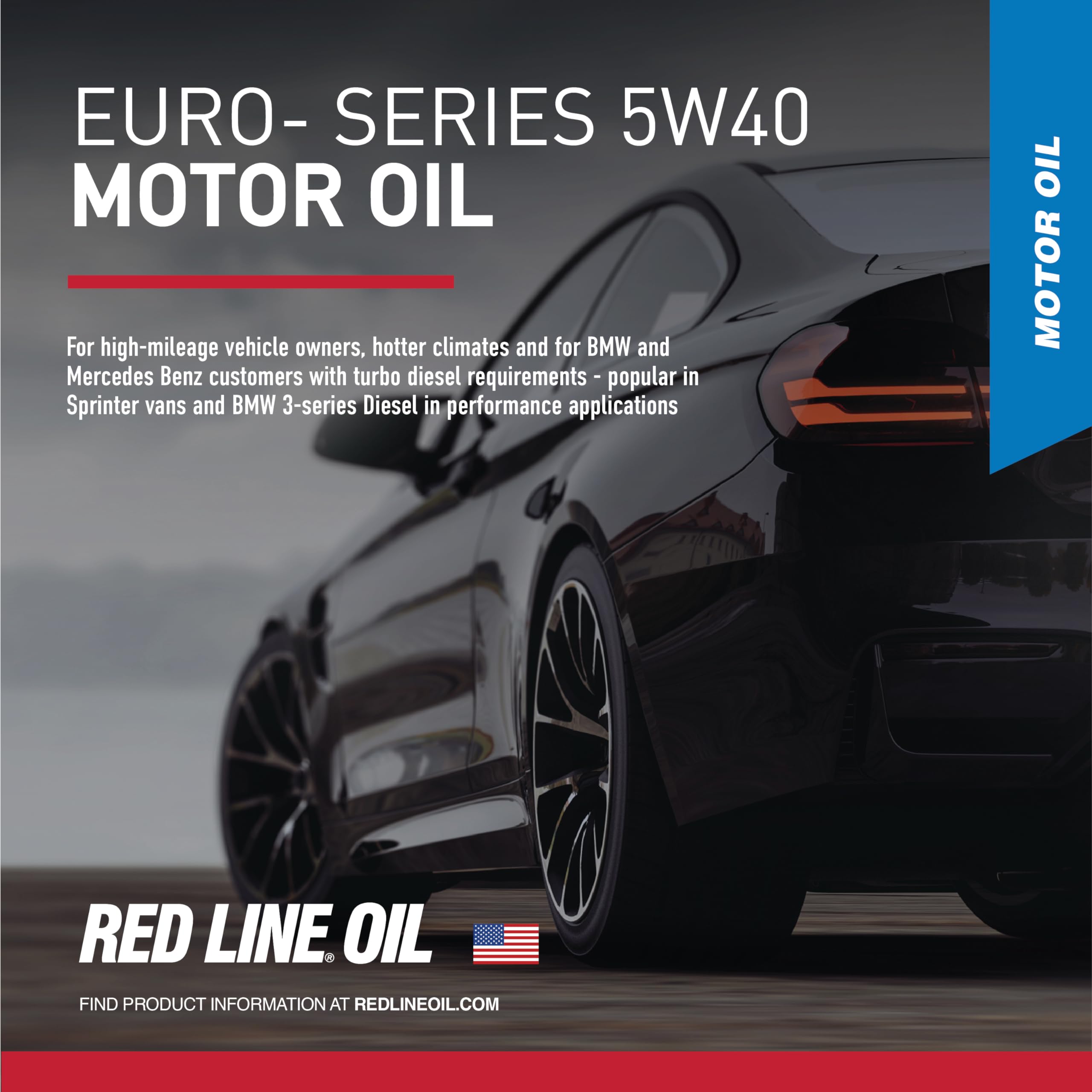 Red Line 12404 SAE 5W40 Fully Synthetic Euro-Series Motor Oil - 1 Quart (12 Pack)
