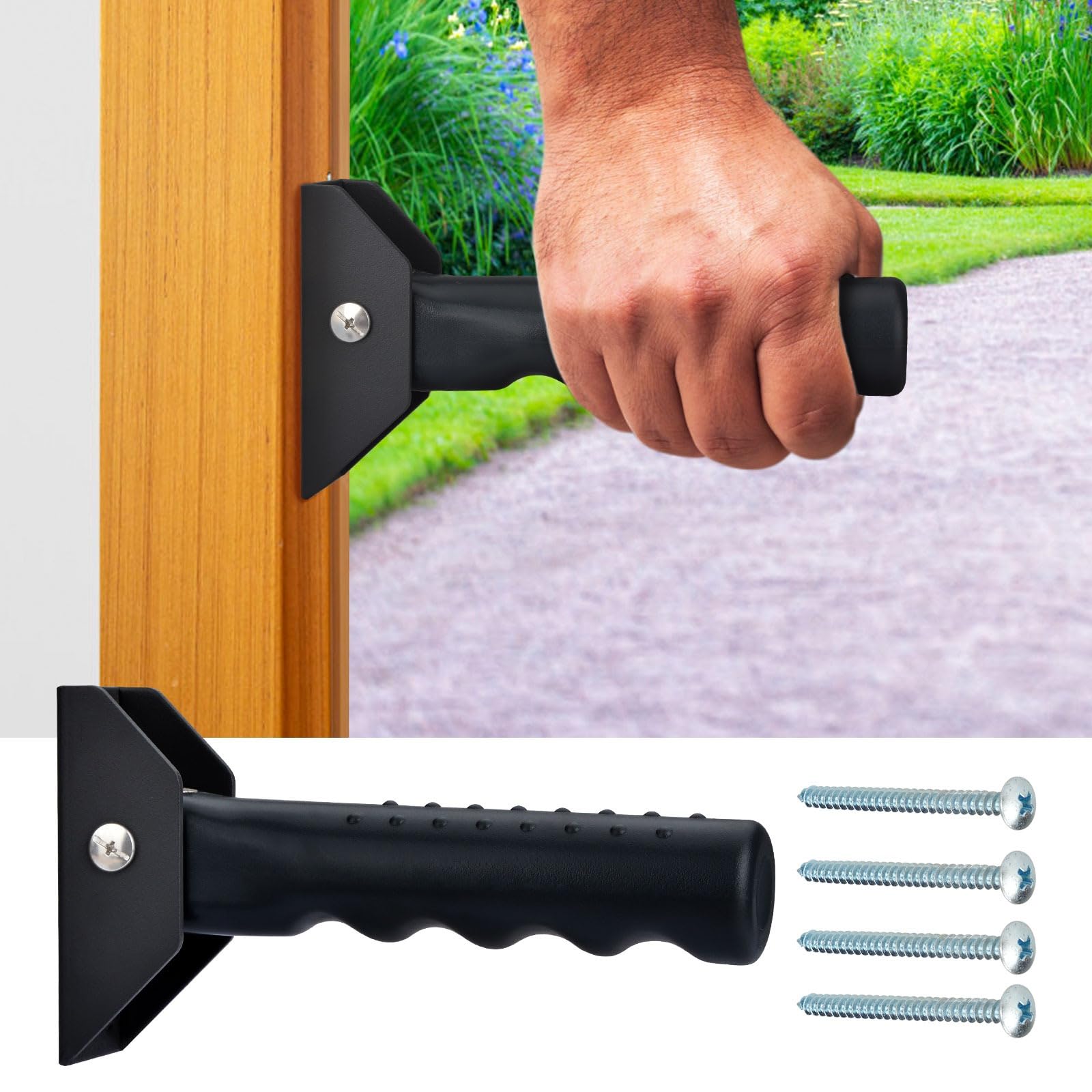 Barre d'appui rabattable pour porte/escaliers - Poignées de sécurité pour personnes âgées - Antidérapantes - Idéal pour les personnes âgées, les personnes handicapées, les personnes handicapées