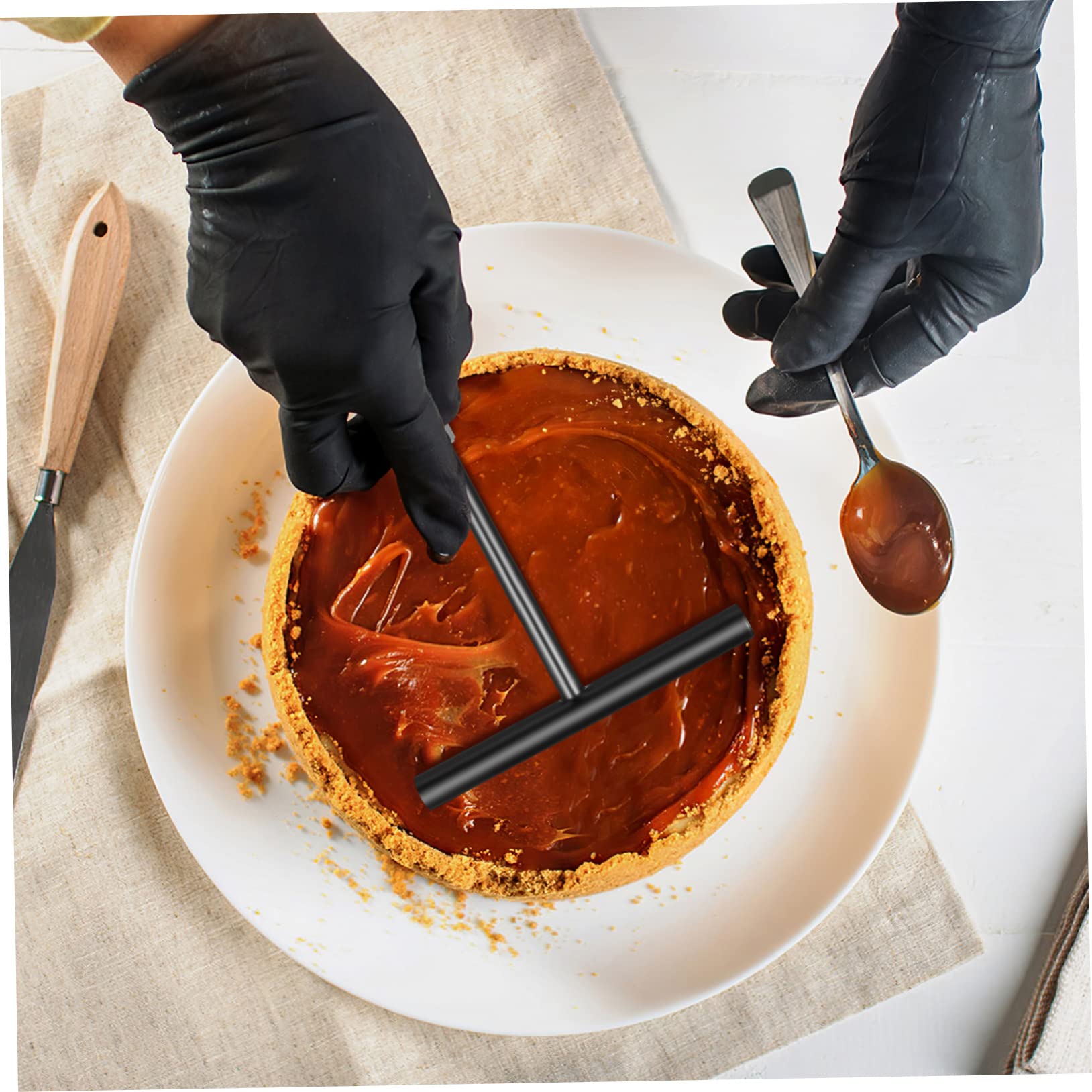 Juego de Espátulas Set Utensilios de Cocina Seguros y Prácticos de Acero Inoxidable para Crema y Panqueques para Panadería y Hotel