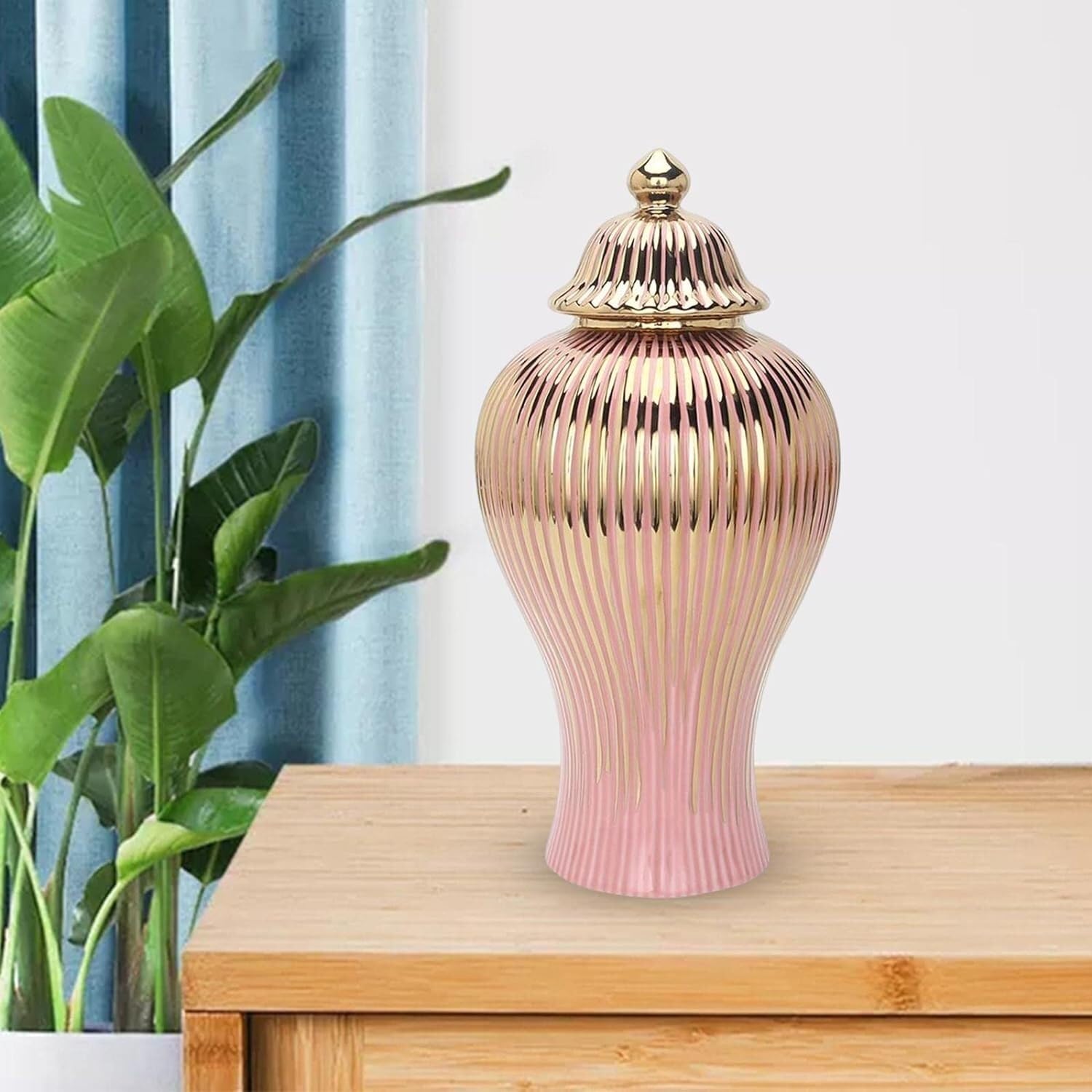 Jarrón de cerámica para exhibición de flores, almacenamiento decorativo de porcelana para el hogar y la oficina