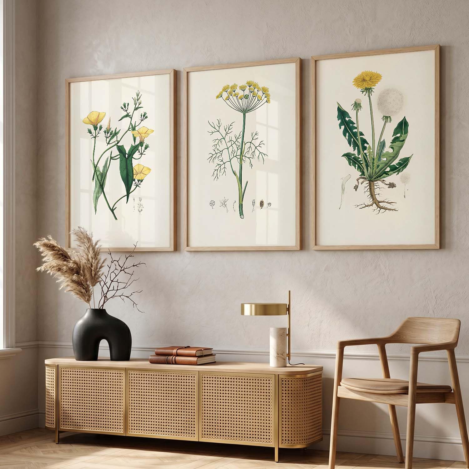 BOHO Wall Art Set - 3 Framed Prints -31