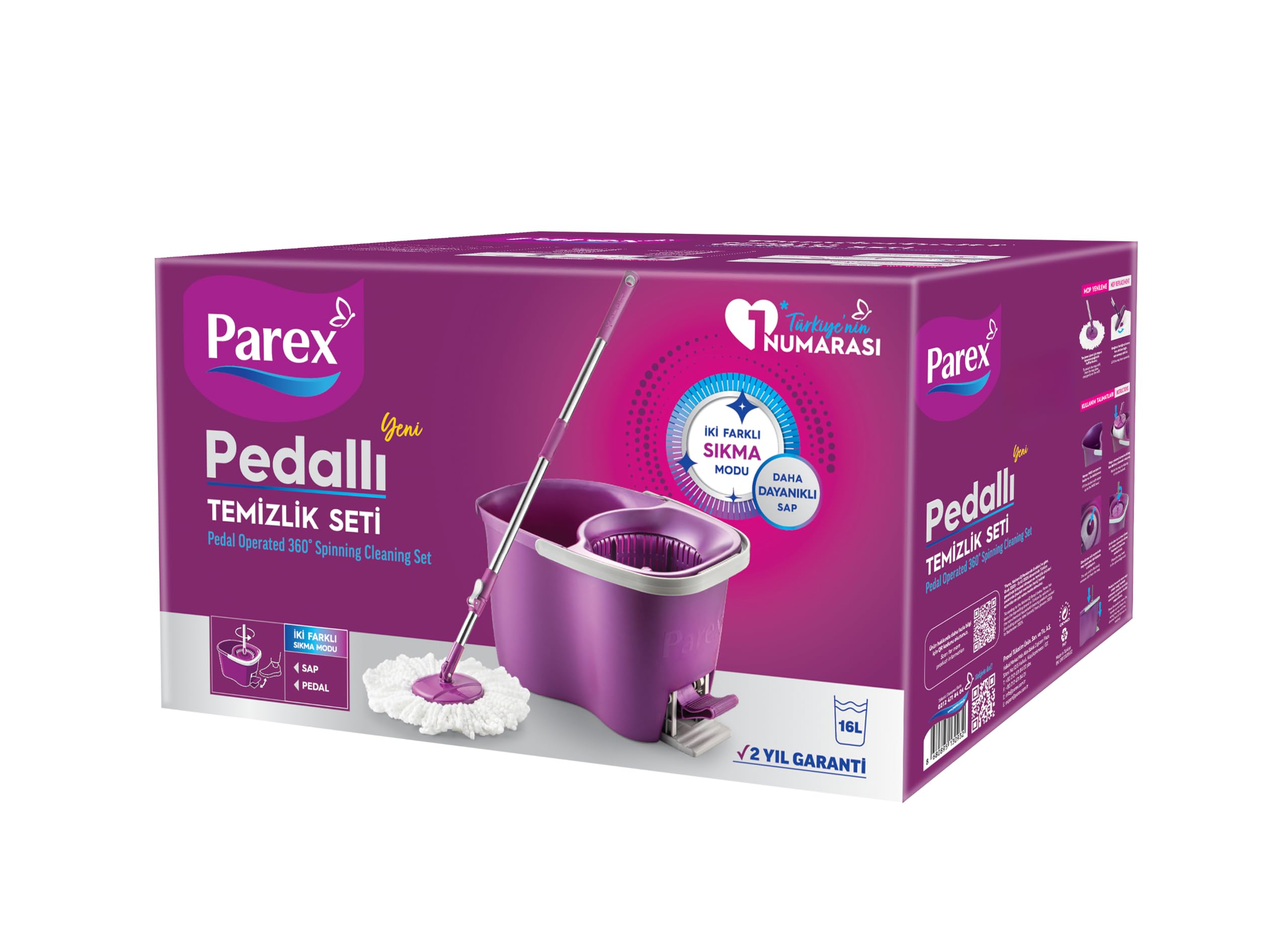 Parex Thunder Bolt - Set mocio rotante e secchio