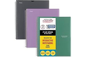 College Ruled Spiral Notebooks for Notetaking, 3 Pack