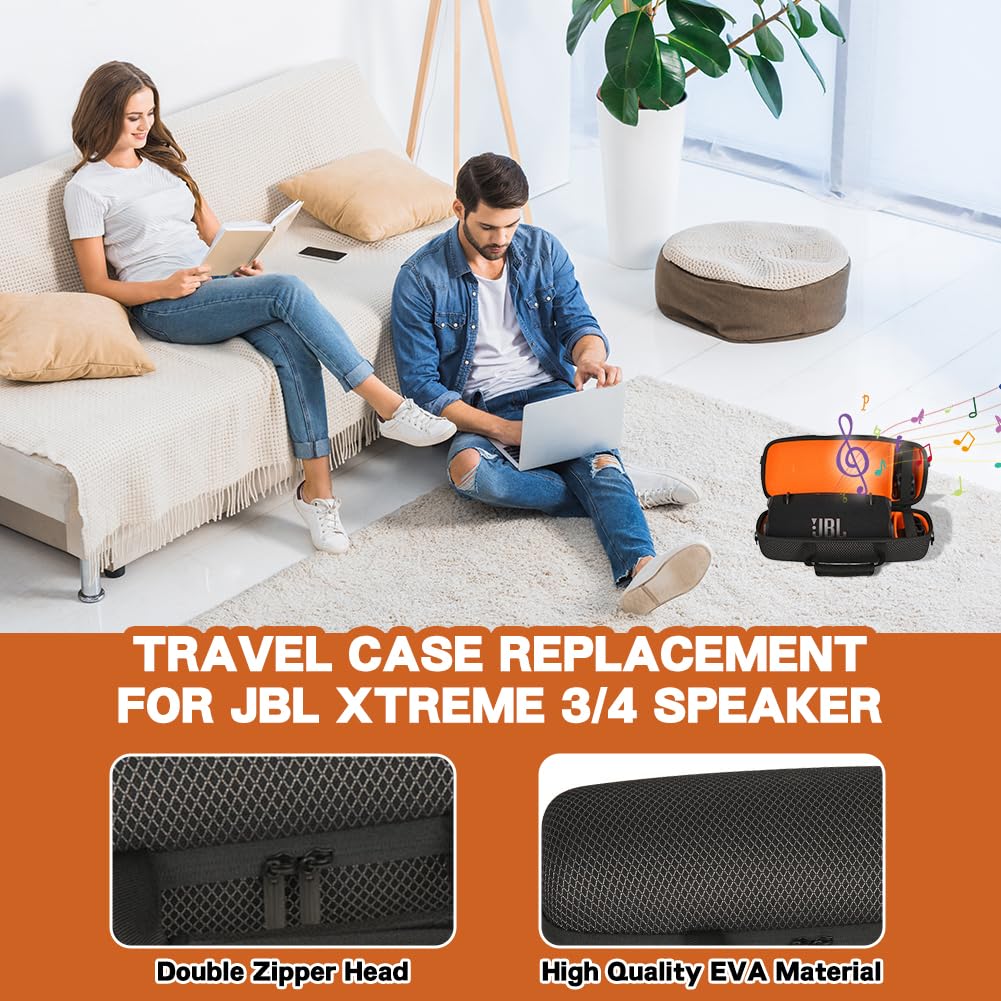 Estuche Rígido para JBL Xtreme 4/Xtreme 3 Altavoz Bluetooth Portátil – Caja Protectora de Viaje Impermeable EVA con Correa Ajustable