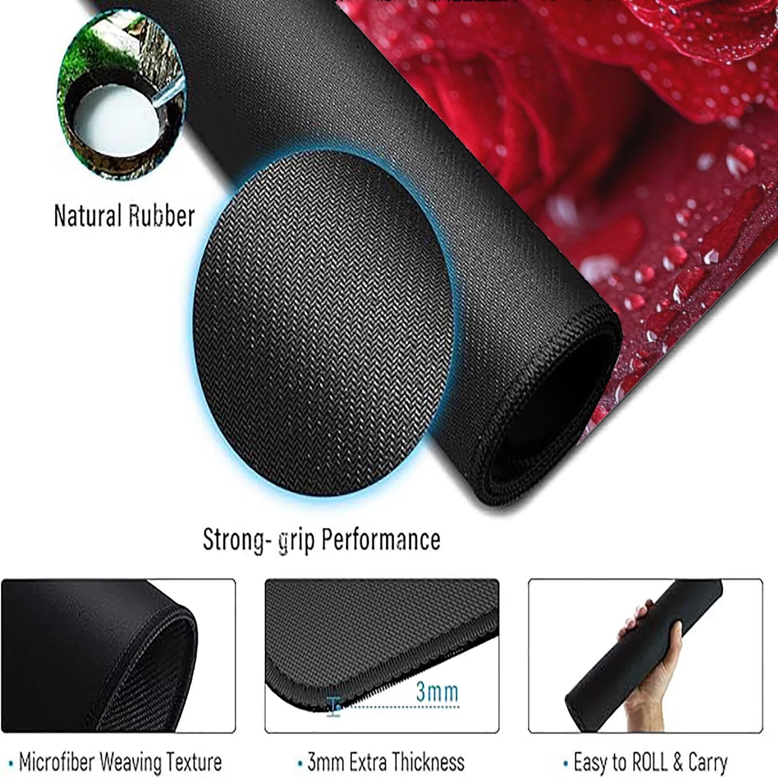 Podkładka pod mysz bordowa XXL 1600 x 800 mm mata biurkowa różowa podkładka pod mysz jednoczęściowa antypoślizgowa gumowa podstawa zszyte krawędzie wodoodporna antypoślizgowa podkładka pod mysz do