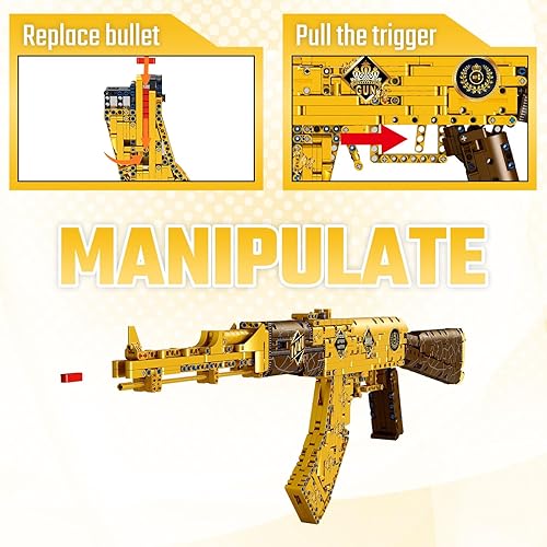 Miniatura 2 de Amplelife Bloques de construcción de juguetes modelo, 1548 piezas AK47 Modelo Kit de construcción técnica para niños, hijo, nieto, sobrino,