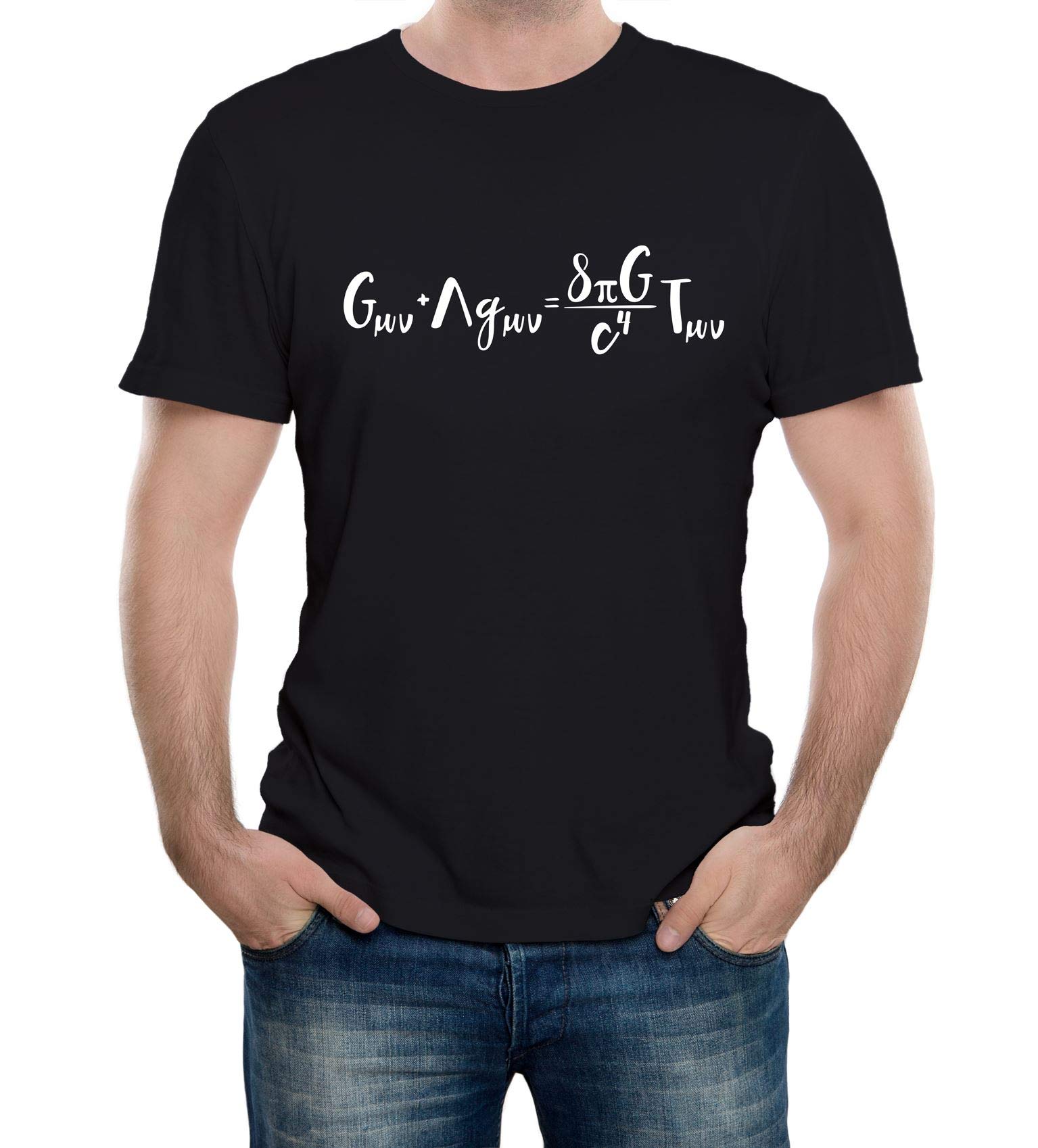 Reality Glitch Men's Black Field Equations T-Shirt