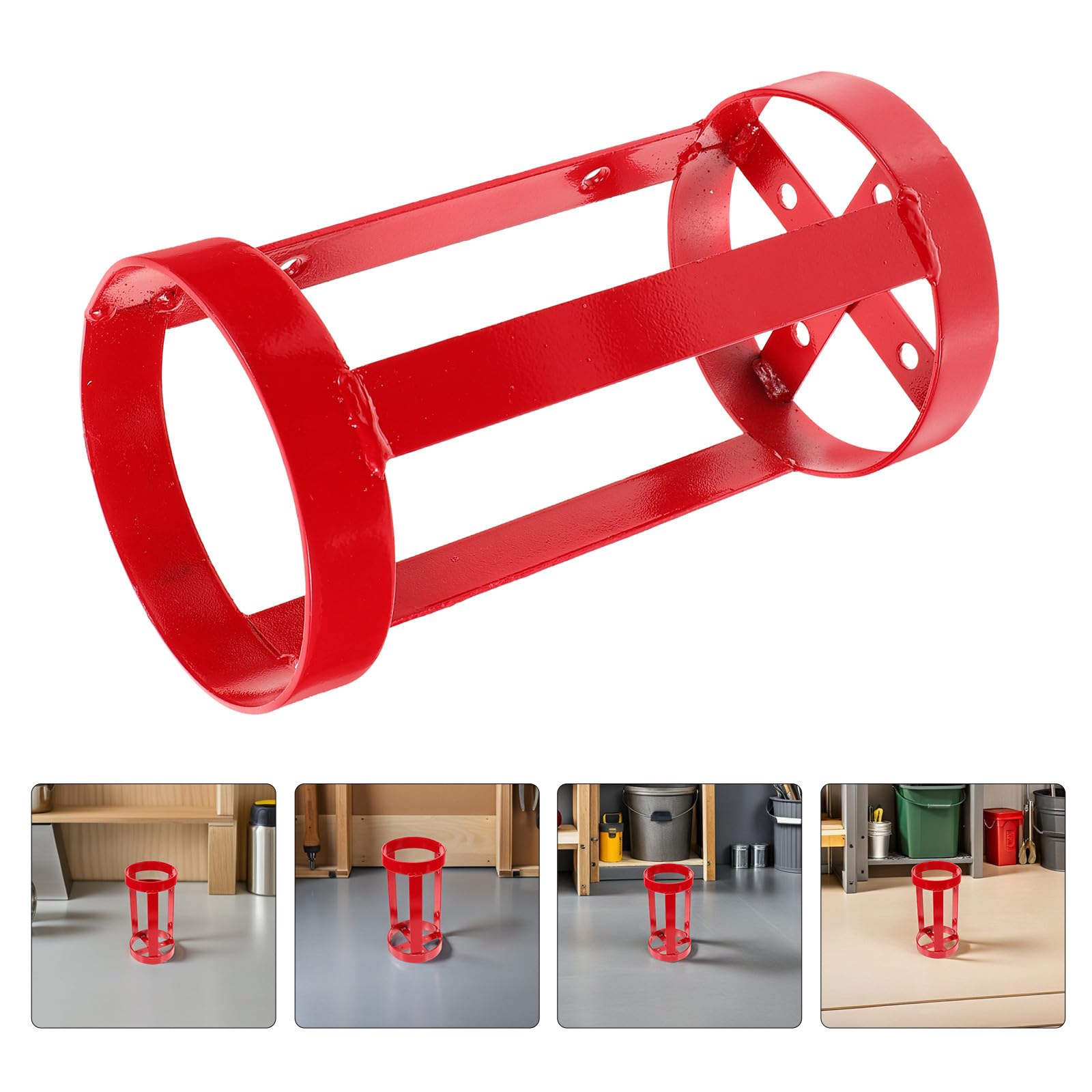 2 Piezas Extintor Automático Soporte para Mini Extintor Soporte de Seguridad contra Incendios de Hierro Rojo Montaje en Pared Acceso Rápido
