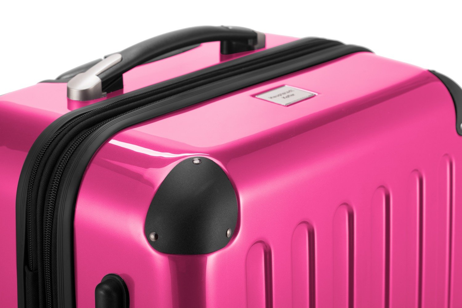 Hauptstadtkoffer ALEX Rozszerzalna Walizka Twarda 65 cm (74 L) z Zamkiem Szyfrowym – Wytrzymała Walizka Podróżna z 4 Podwójnymi Kółkami, magenta