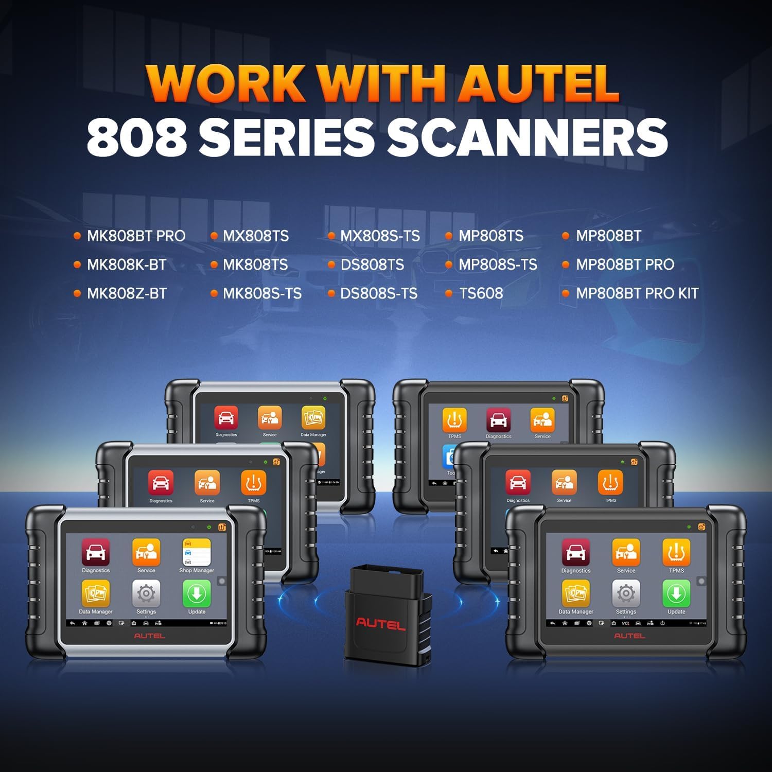 Autel MaxiVCI VCI Mini Interfaz Diagnóstico Inalámbrico, Funciona con Autel MaxiCOM MK808BT Pro MP808BT Pro MK808S-TS MX808S-TS MP808S-TS MK808TS MP808TS, 2026 Dongle Inalámbrico Vehículo Más Nuevo