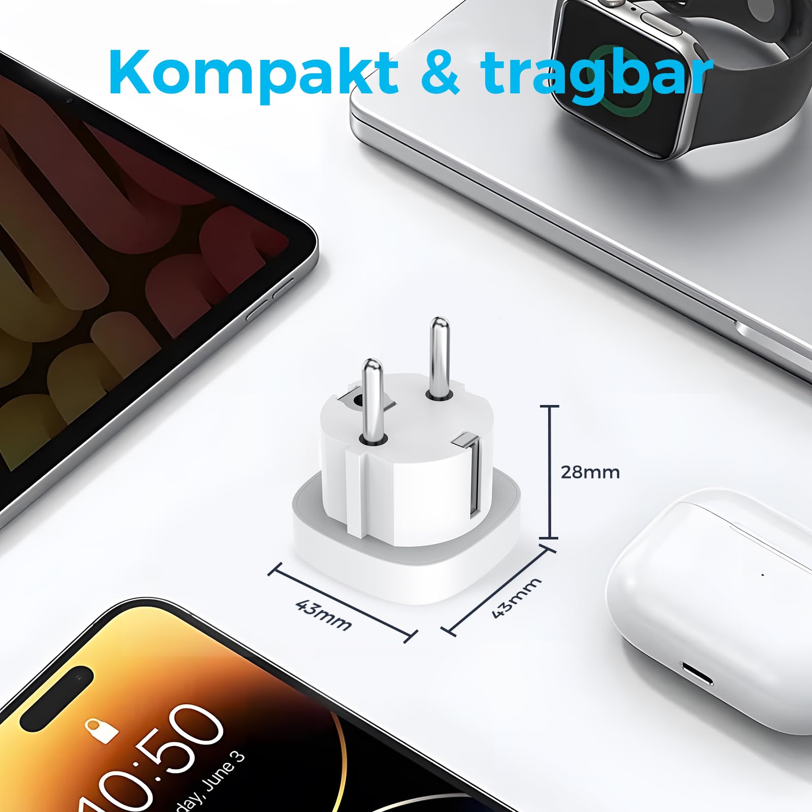 Oliveria 2 pièces Adaptateur de Voyage, Adaptateur US vers France, Adaptateur Plug US - France, Prise de Voyage US vers EU, Adaptateur US UE, Adaptateur EU Plug, pour appareils avec Alimentation US