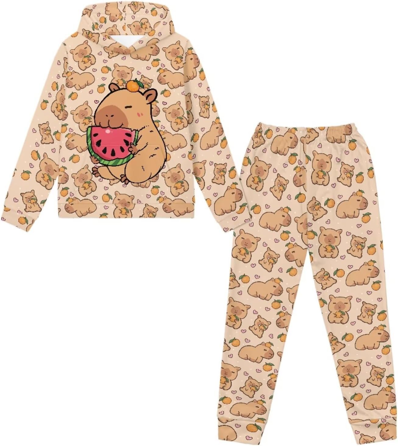 DISNIMO Girls Outfits 2 Piece Hoodies Sweatshirt Pullover and Pants Jogger Sweatpants Fall Winter Clothing Set