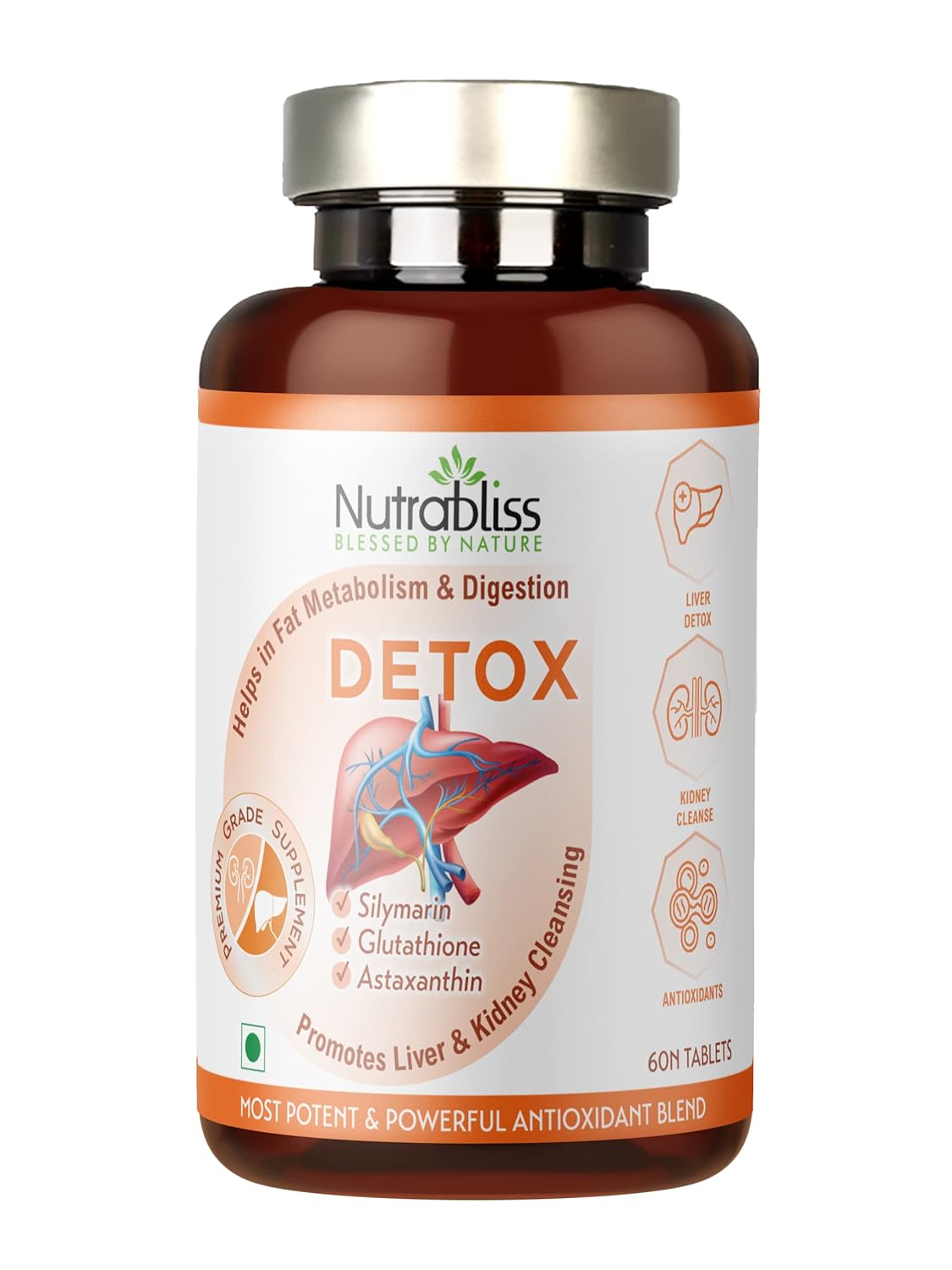 Buy Nutrabliss DETOX Liver and Kidney Cleansing Helps in Fat Metabolism & Digestion