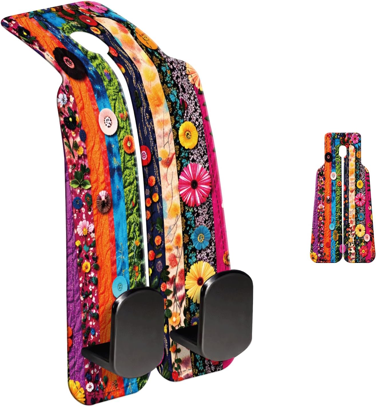 Car Purse Hook Purse Hook for Car Seats Headrest Car Seat Hook, Universal Cute Car Hanger Holder, Car Interior Accessories for Handbags Boho Funny Flowers