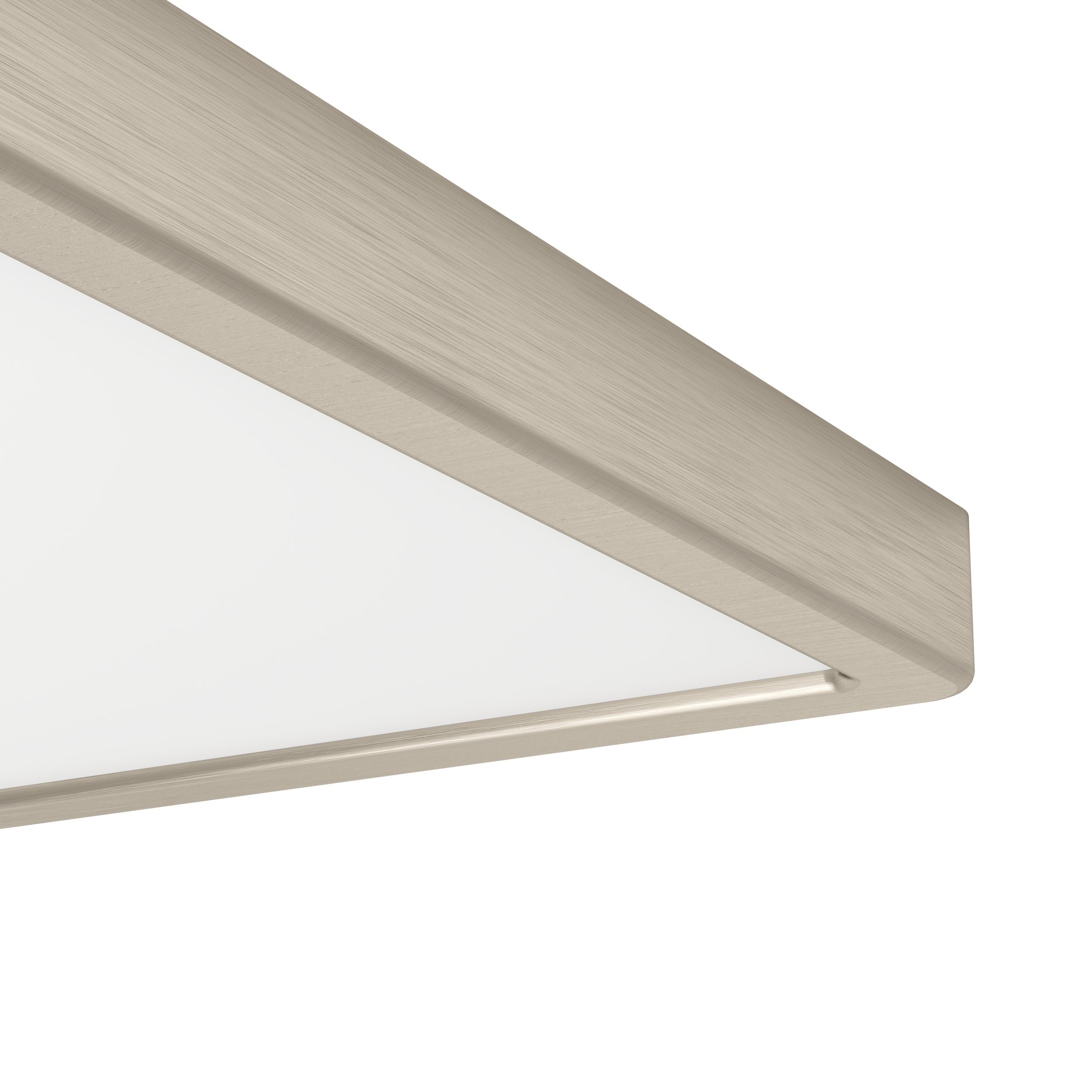 Eglo Fueva 6 Plafoniera a LED, quadrata, lampada da soffitto in metallo | colore argento e plastica bianca, luce bianca calda e fredda, 39 x 39 cm