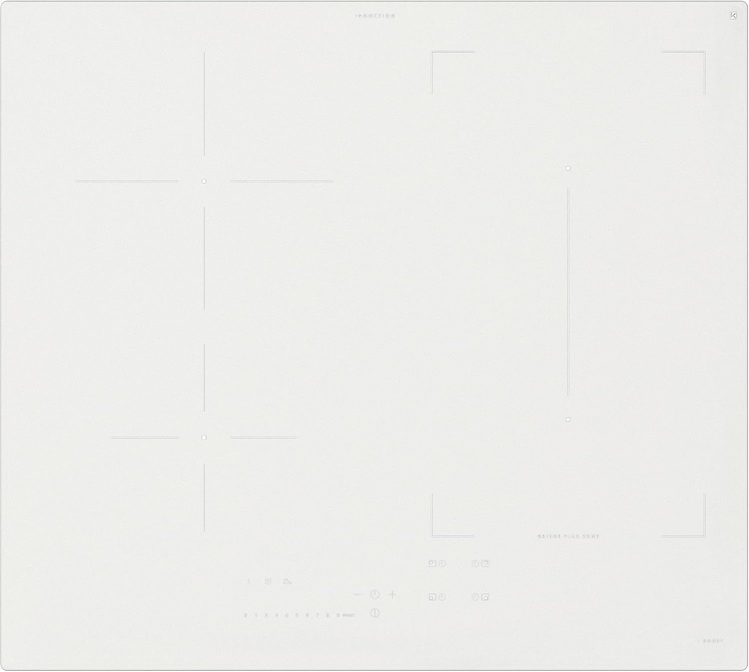 Top-down view of the ProTuning KOLSTAN Induction Hob with controls
